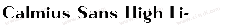 Calmius Sans High Li字体转换 Calmius Sans High Li字体转换